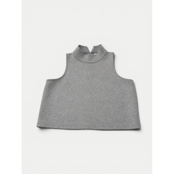 Unbranded Tops - Blue Juice Gray Sleeveless Mock Neck Crop Top – Size 10 Australia